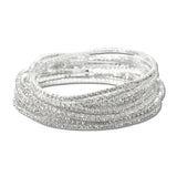 Rhinestone Stretch Tennis Bracelet Set – Silver/Clear · BR664SCL_AJ _DSC9272
