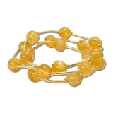 Marbled Resin Gold Tube Wrap Bracelet Set – Gold/Brown · BR5643BN_AJ _DSC9274