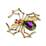 Rhinestone Spider Hinged Bracelet – Gold/Green Multi · BA1436VM_MQ _DSC9352