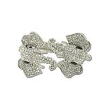 Rhinestone Elephant Head Hinged Bracelet – Silver/Clear · BA1437SCL_MQ _DSC9365