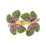 Sorority Rhinestone Butterfly Hinged Bracelet – Gold/Pink Green · BA1433PNG_MQ _DSC9372