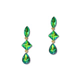 Faceted Rhinestone Tiered Drop Earrings – Gold/Green · ER2696OLIX_MQ _DSC9386