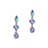 Faceted Rhinestone Tiered Drop Earrings – Gold/Lavender · ER2696VL_MQ _DSC9390