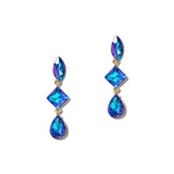 Faceted Rhinestone Tiered Drop Earrings – Gold/Blue · ER2696HT_MQ _DSC9392