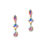 Faceted Rhinestone Tiered Drop Earrings – Gold/AB · ER2696GAB_MQ _DSC9394