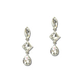 Faceted Rhinestone Tiered Drop Earrings – Silver/Clear · ER2696SCL_MQ _DSC9395