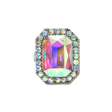 Western Emerald Cut Rhinestone Stretch Ring – Silver Burnished/AB · SR0913SBAB_SW _DSC9507