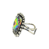 Western Cushion Cut Rhinestone Cuff Ring – Silver Burnished/Volcano · SR0595SBVOL_SW _DSC9514