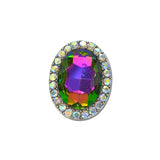 Western Oval Faceted Rhinestone Stretch Ring – Silver Burnished/Volcano · SR0911SBVOL_SW _DSC9517