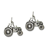 Western Tractor Charm Drop Earrings – Silver Burnished · SE3358SB_SW _DSC9527