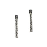 Western Engraved Filigree Bar Drop Earrings – Silver Burnished · SE3378SB_SW _DSC9528