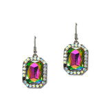 Western Emerald Cut Rhinestone Drop Earrings – Silver Burnished/Volcano · SE3377SBVOL_SW _DSC9543