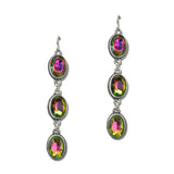 Western Oval Rhinestone Triple Drop Earrings – Silver Burnished/Volcano · SE3414SBVOL_SW _DSC9551