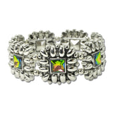 Square Rhinestone Concho Stretch Bracelet – Silver Burnished/Volcano · SB2613SBVOL_SW _DSC9575