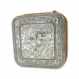 Western Rodeo Bull Rider Engraved Jewelry Box – Silver Burnished/Brown · SJ0140BRN_SW _DSC9582