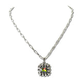 Square Rhinestone Concho Pendant Necklace – Silver Burnished/Volcano · SN1056SBVOL_SW _DSC9592
