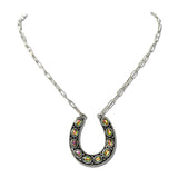Western Horseshoe Stone Pendant Necklace – Silver Burnished/Volcano · SN1053SBVOL_SW _DSC9601