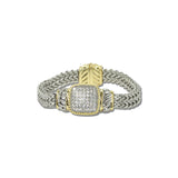 14K Gold Plated Pave CZ Cushion Magnetic Bracelet – Two Tone/Clear · 2219B_MX _DSC9651