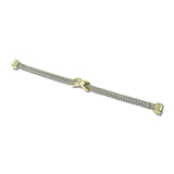 14K Gold Plated X Accent Woven Magnetic Bracelet – Two Tone · 1844B_MX _DSC9658
