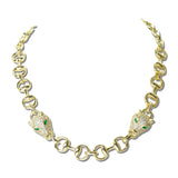 14K Gold Plated Pave CZ Panther Head Chain Necklace – Gold · 1312G_MX _DSC9675