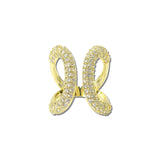 14K Gold Plated Abstract Butterfly CZ Adjustable Ring – Gold · K2291G_MX _DSC9699