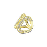 14K Gold Plated Abstract Butterfly CZ Adjustable Ring – Gold · K2291G_MX _DSC9700