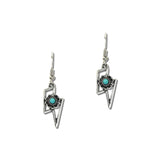 Lightning Bolt Concho Stone Earrings – Silver Burnished/Turquoise · JE3137-SBTQS_JOL _DSC9734