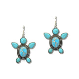 Turtle Stone Western Drop Earrings – Silver Burnished/Turquoise · JE3810-SB_JOL _DSC9740