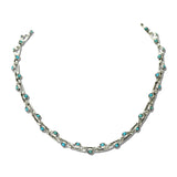 Round Stone Link Western Necklace – Silver Burnished/Turquoise · SN1032SBTQ_SW _DSC9768