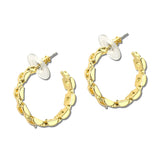 Textured Scalloped Open Hoop Earrings – Gold · OEH5533GD_OZ _DSC9796