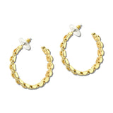 Scalloped Link Open Hoop Earrings – Gold · OEH5579GD_OZ _DSC9797