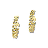 Scalloped Link Open Hoop Earrings – Gold · OEH5579GD_OZ _DSC9802