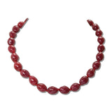 Marbled Resin Nugget Bead Necklace – Gold/Burgundy · ONF5650GDBUR_OZ _DSC9814