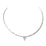 Dainty CZ Cross Pendant Necklace – Silver/Clear · ONH4447RHCRY_OZ _DSC9823