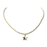 Faceted Metal Bead Star Charm Necklace – Gold · ONH5302GD_OZ _DSC9829