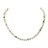 Dainty Glass Bead Linked Necklace – Gold/Brown · ONW2006GDBRW_OZ _DSC9837