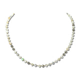 Dainty Glass Bead Linked Necklace – Gold/White · ONW2006GDWH_OZ _DSC9839