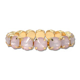 Round Rhinestone Stretch Tennis Bracelet – Gold/Lt.Pink · TFB00072GDLPK_BE _DSC9848