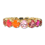 Round Rhinestone Stretch Tennis Bracelet – Gold/Orange Multi · TFB00072GDORM_BE _DSC9853