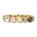 Round Rhinestone Stretch Tennis Bracelet – Gold/Peach Multi · TFB00072GDPCM_BE _DSC9854