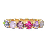 Round Rhinestone Stretch Tennis Bracelet – Gold/Purple Multi · TFB00072GDPUM_BE _DSC9856