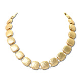 Hammered Square Link Collar Necklace – Mat Gold · TFN00071MG_BE _DSC9868