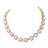 Cone Rhinestone Collar Tennis Necklace – Gold/Lt.Pink · TFN00147GDLPK_BE _DSC9869