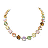 Cone Rhinestone Collar Tennis Necklace – Gold/Peach Multi · TFN00147GDPCM_BE _DSC9875