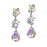 108525, MARQUISE TEARDROP RHINESTONE DANGLE EARRING