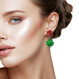 108577, CHRISTMAS BOW DANGLE EARRING
