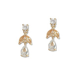 108121, DAINTY CUBIC ZIRCONIA ACCENT DANGLE EARRING