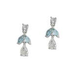 108121, DAINTY CUBIC ZIRCONIA ACCENT DANGLE EARRING