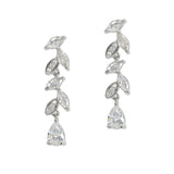 108124, MARQUISE TEARDROP CUBIC ZIRCONIA ACCENT DANGLE EARRING