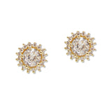 108324, ROUND CUBIC ZIRCONIA ACCENT STUD EARRING